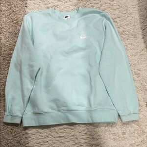 Nike Men's Light Green Crewneck Sweater
little stain on the arm